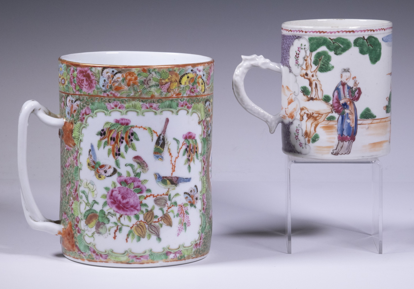 (2) CHINESE PORCELAIN MUGS Including: