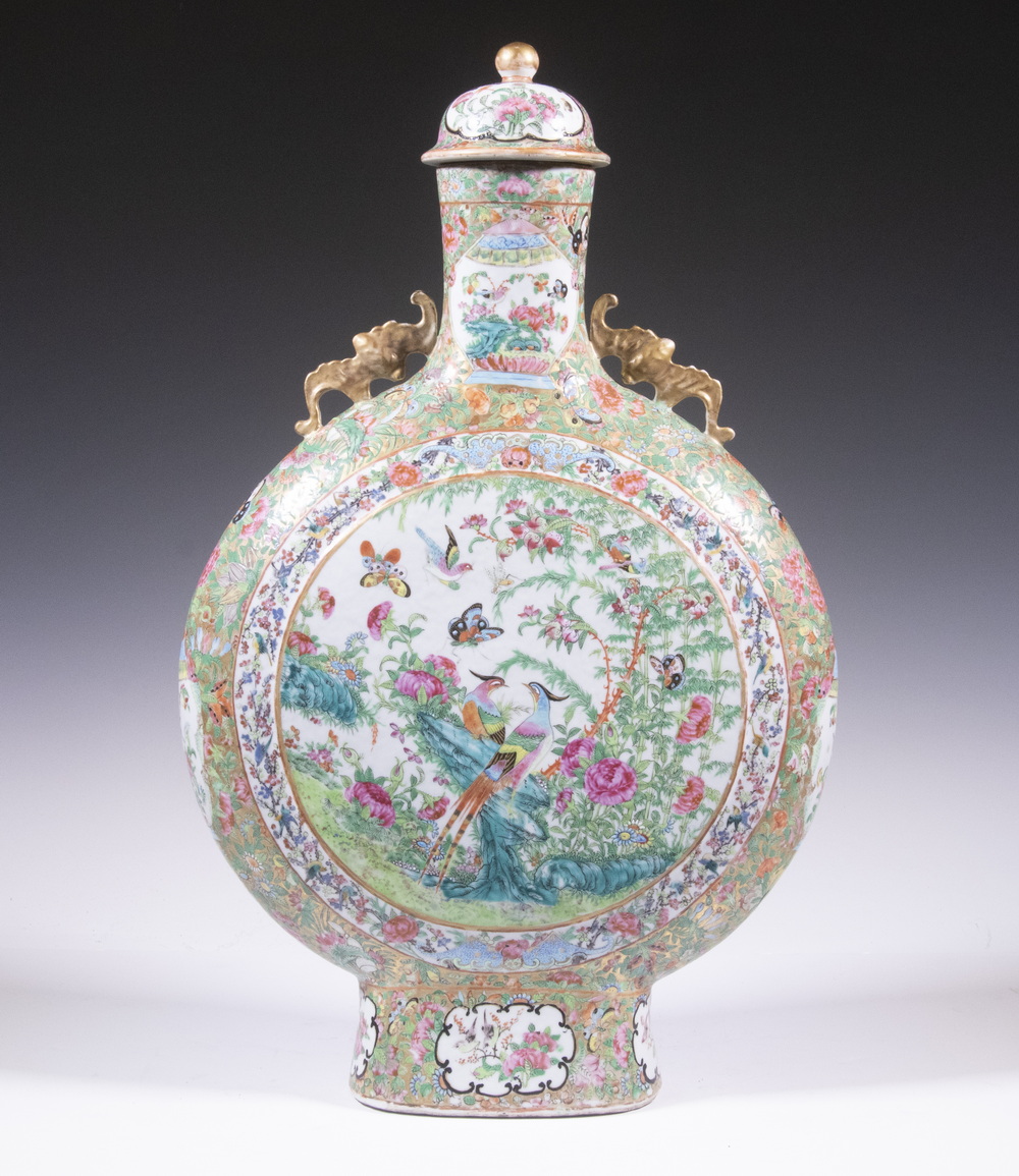 CHINESE EXPORT PORCELAIN MOON FLASK 2b1b22