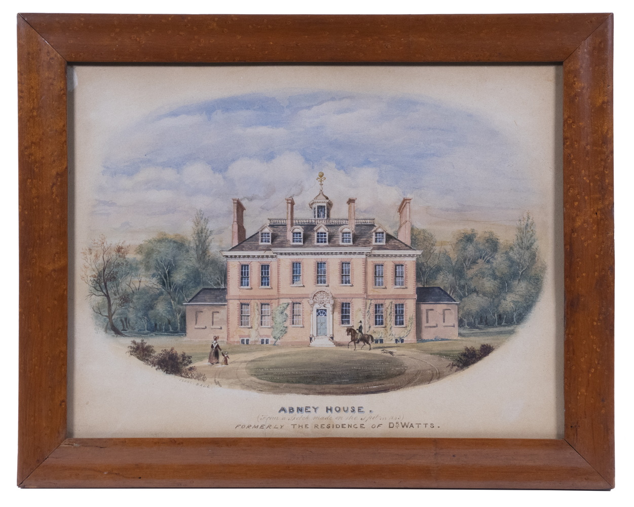 19TH C. ENGLISH WATERCOLOR OF STATELY