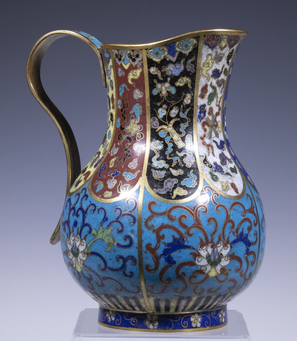 CHINESE CLOISONNE PITCHER 18th 19th 2b1bde