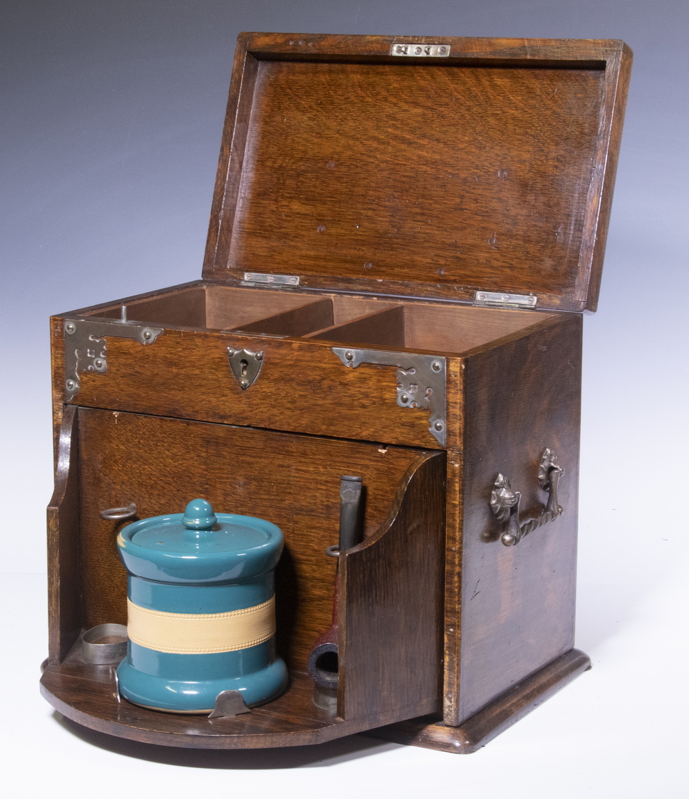 ENGLISH SMOKING BOX Edwardian Era Quarter-Sawn