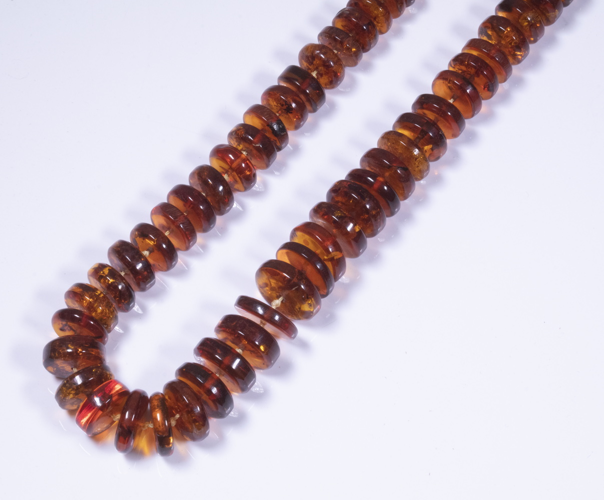 AMBER BEAD NECKLACE Single Strand