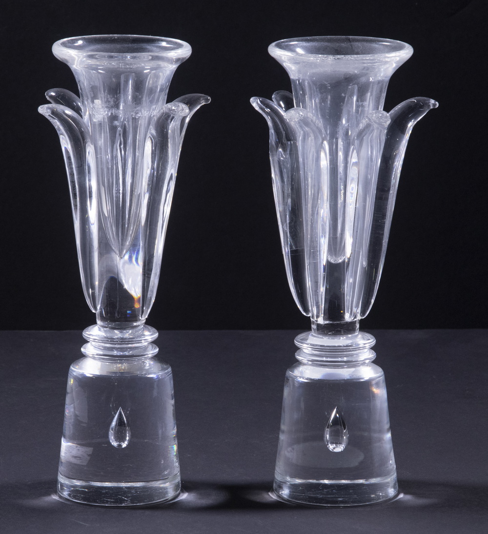 PR STEUBEN ART GLASS BUD VASES 2b1d07