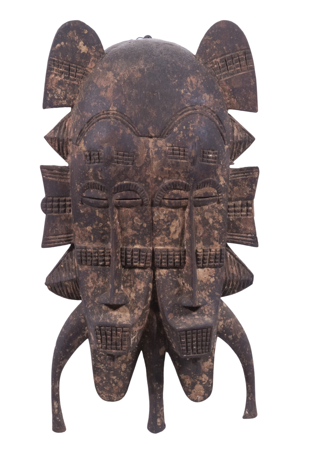 AFRICAN MASK, CARVED WOOD Senufo Tribe,