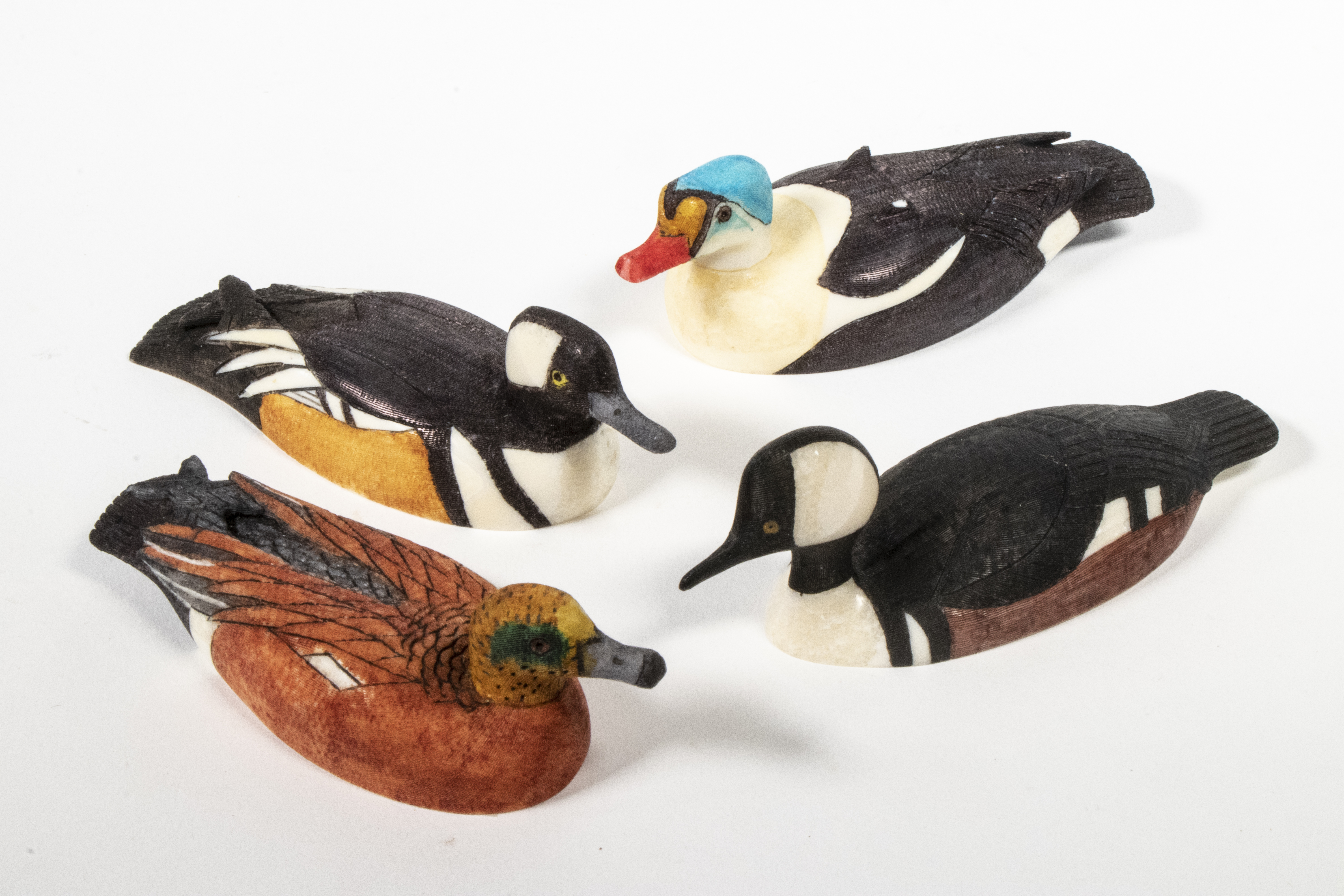  4 INUIT BIRD SCULPTURES BY AL 2b1d70