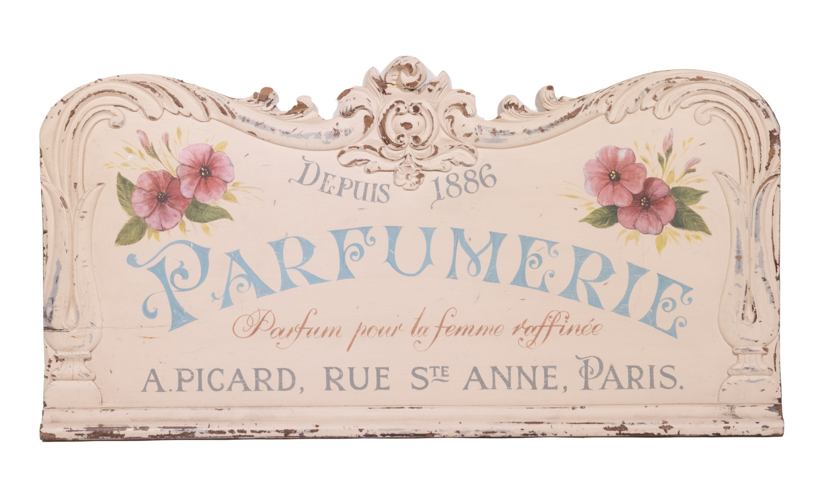 FRENCH PERFUME ADVERTISING SIGN Painted
