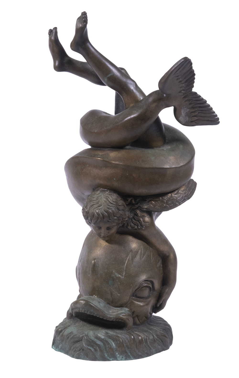 CLASSICAL DOLPHIN SCULPTURE Cupid