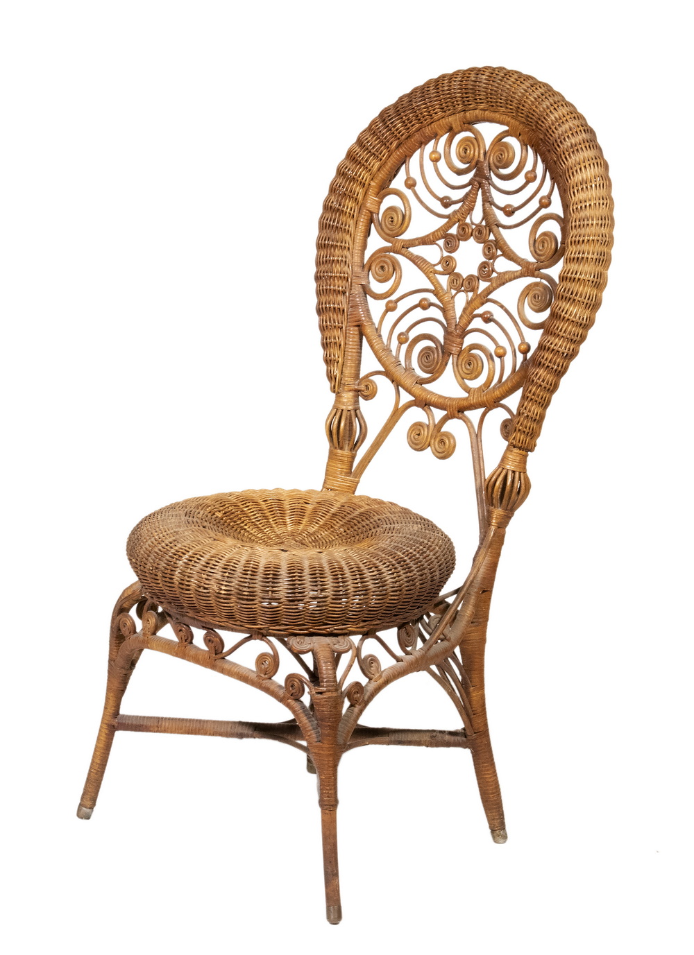 FANCY NATURAL FINISH WICKER LADIES