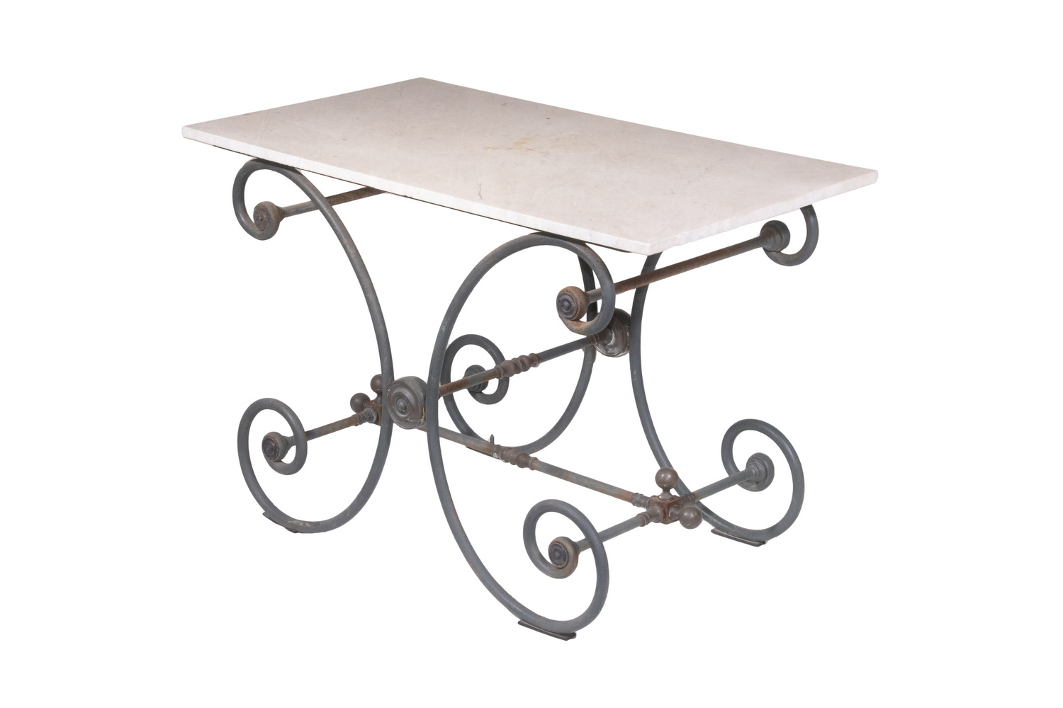FRENCH MARBLE TOP PASTRY TABLE 2b1eb4