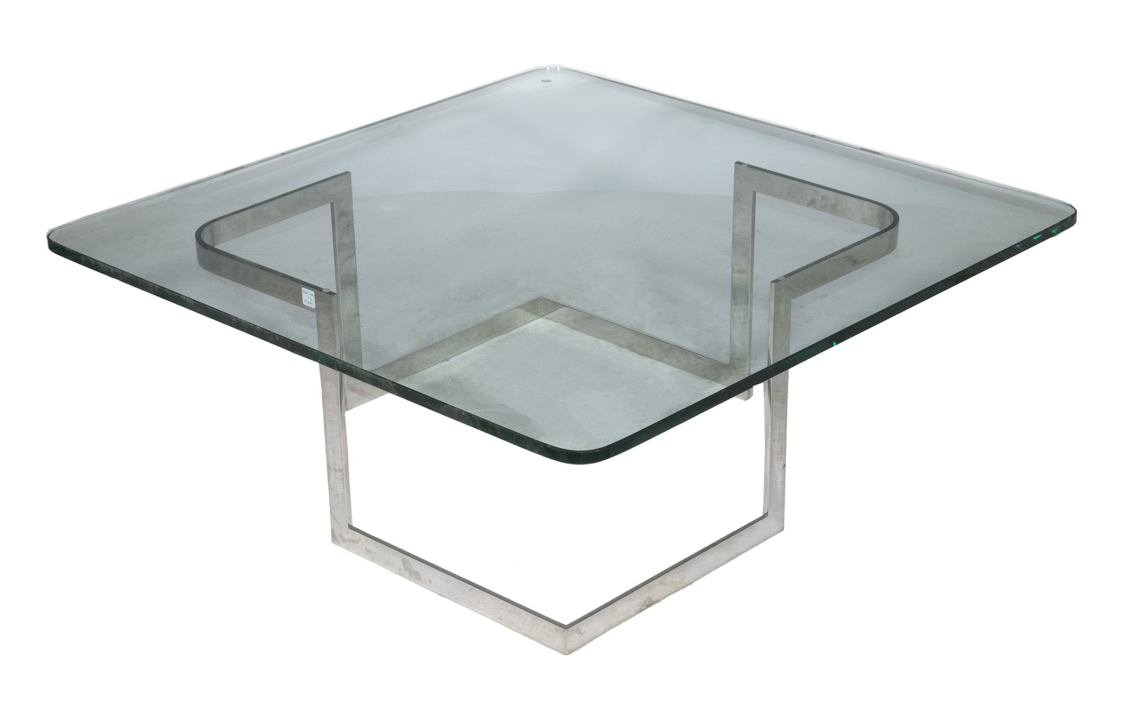 1970'S CHROME COFFEE TABLE WITH