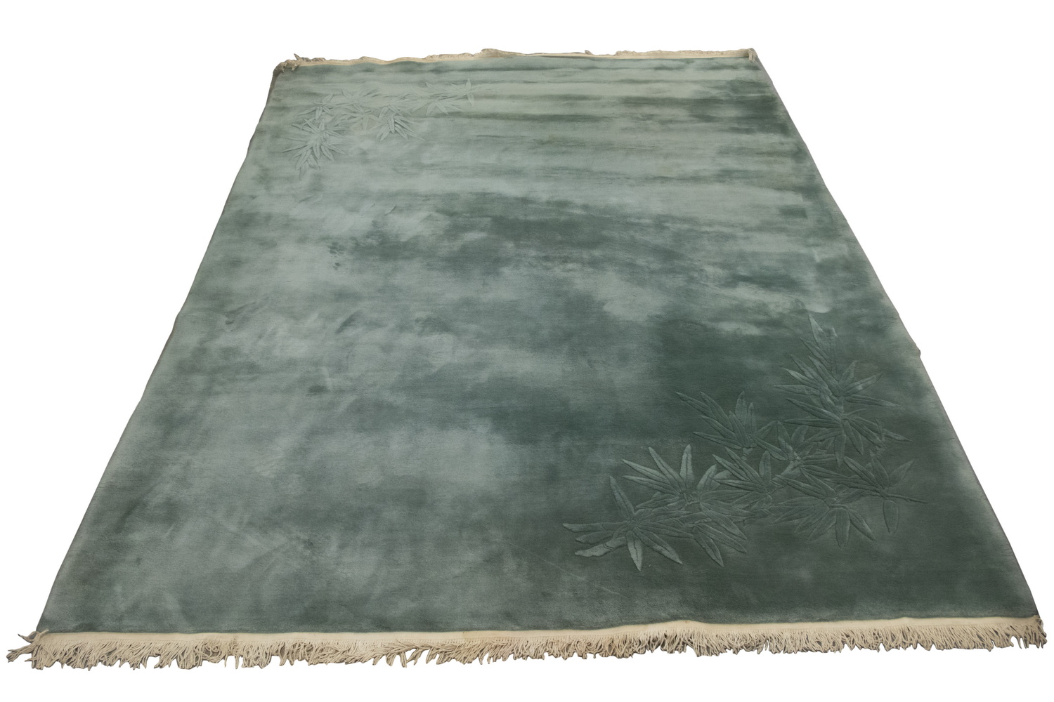 CHINESE RUG, GREEN 9' X 12' A large