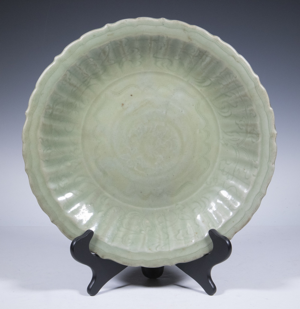 CHINESE CELADON LOW BOWL Yuan Style 2b1f42