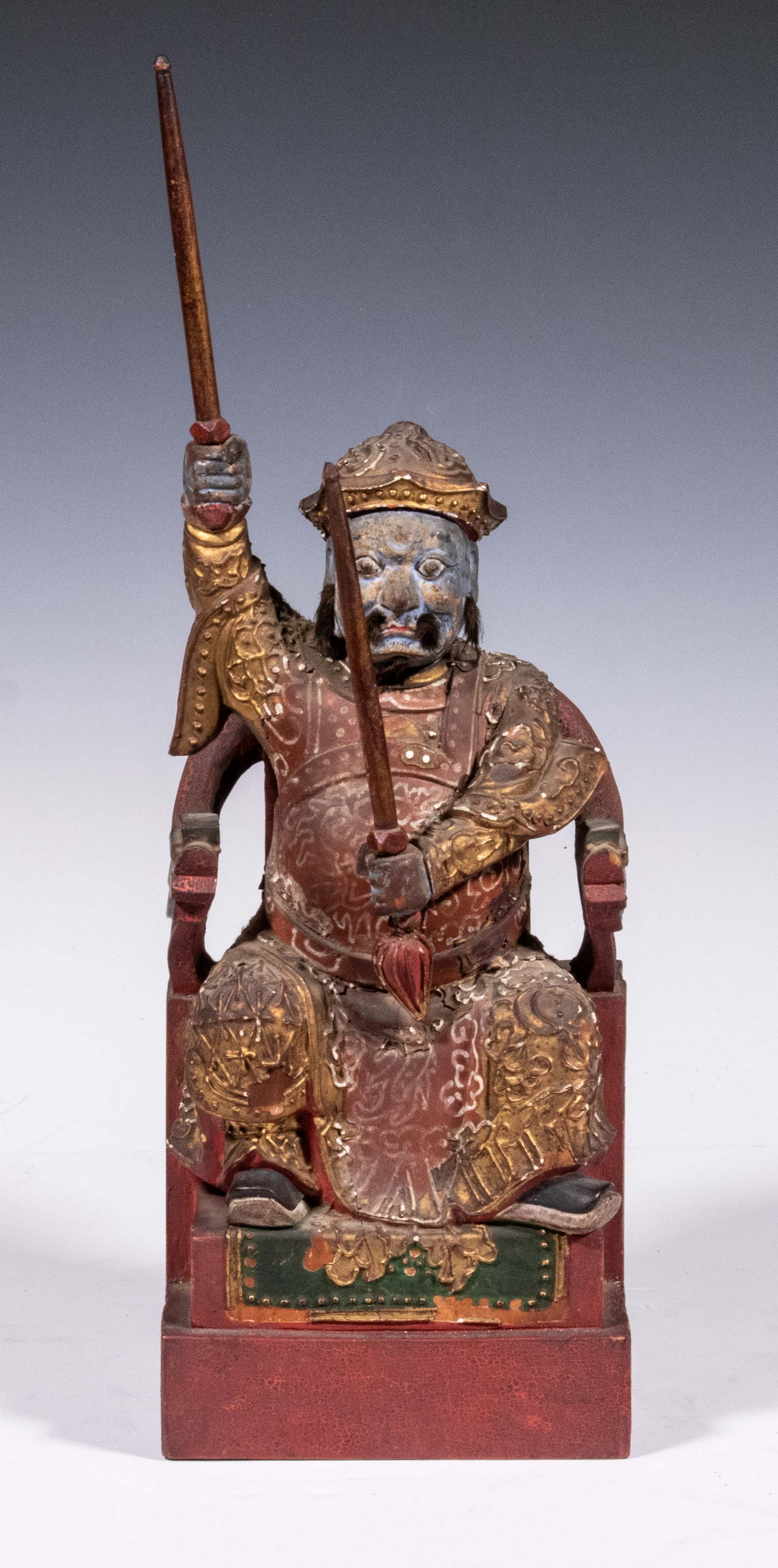 19TH C TIBETAN CARVED ALTAR FIGURE 2b1fa5