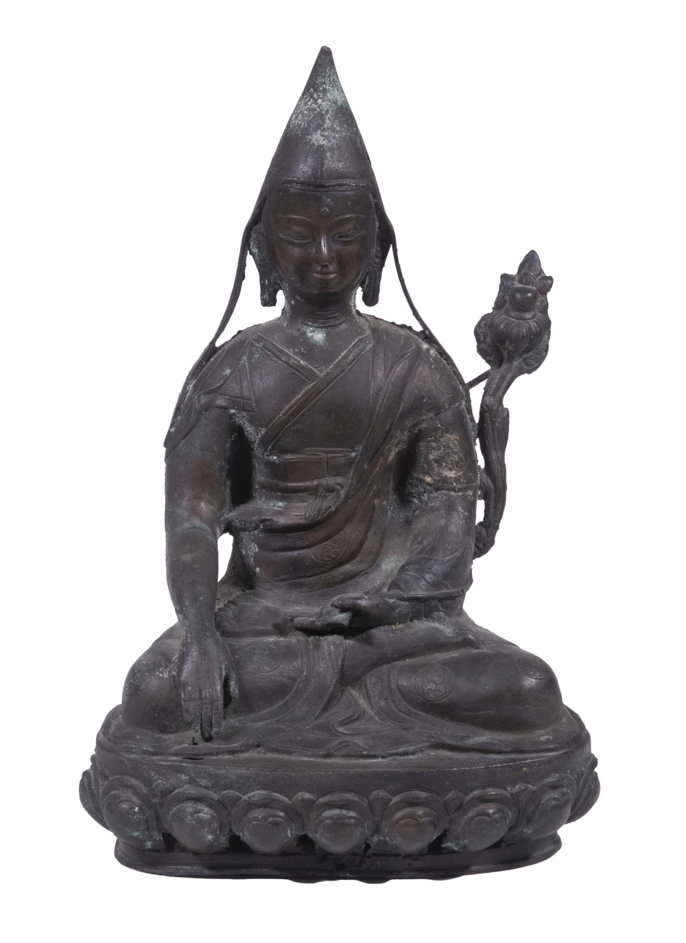 BRONZE TSONGKHAPA BUDDHA Vintage 2b1fa8