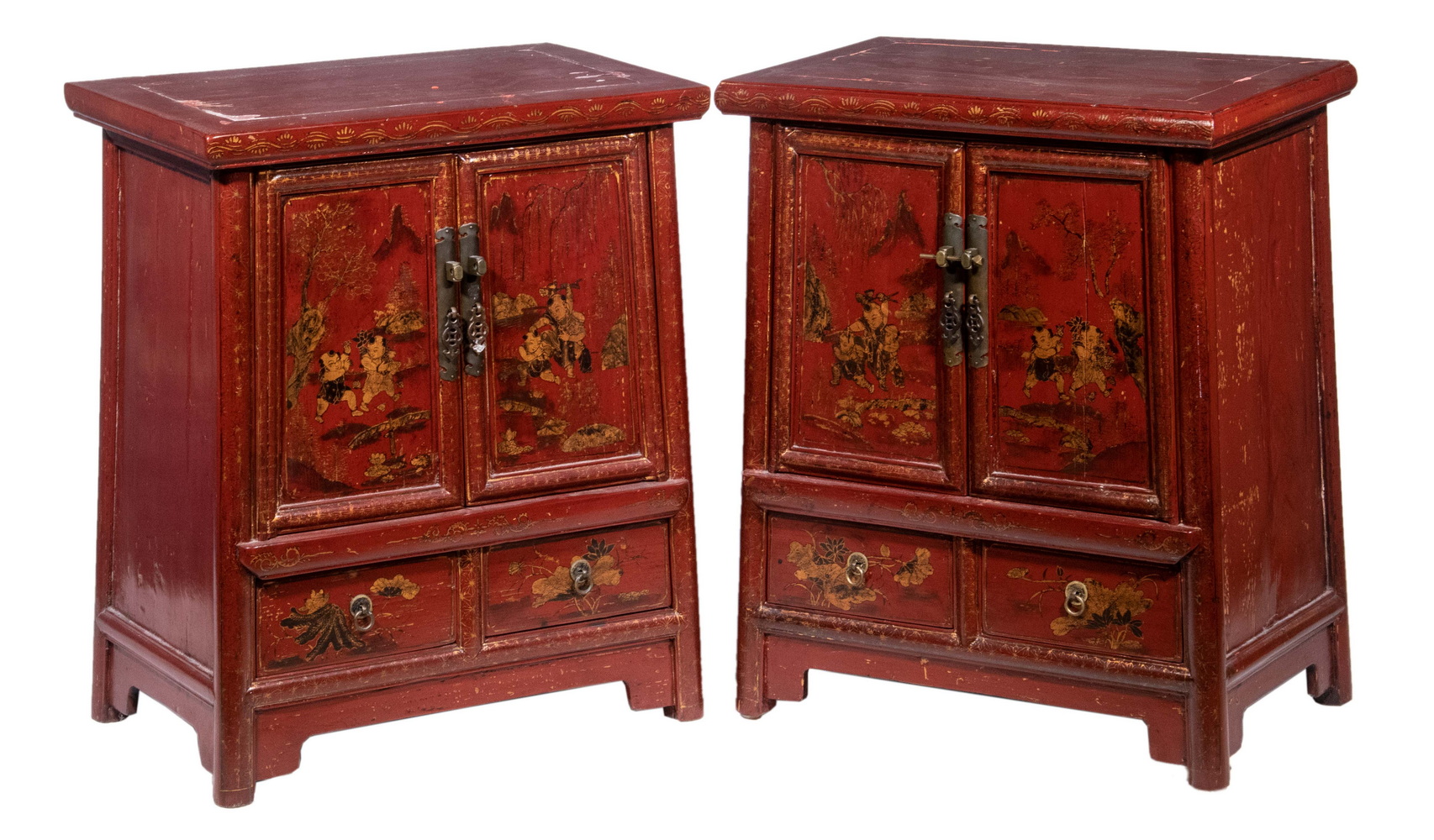 PAIR OF CHINESE QING RED LACQUERED 2b1fe7