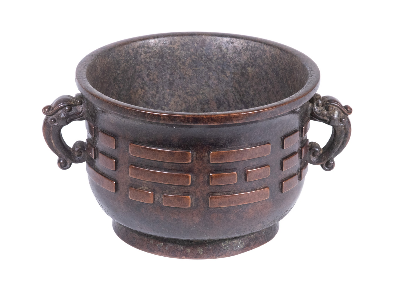 CHINESE BRONZE CENSER Bronze Round 2b2024