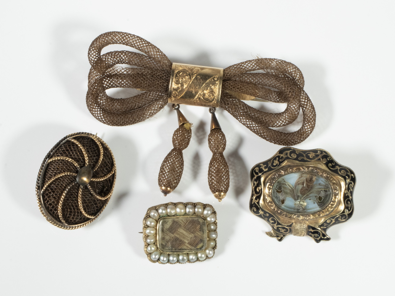 VICTORIAN HAIR BROOCHES Lot of