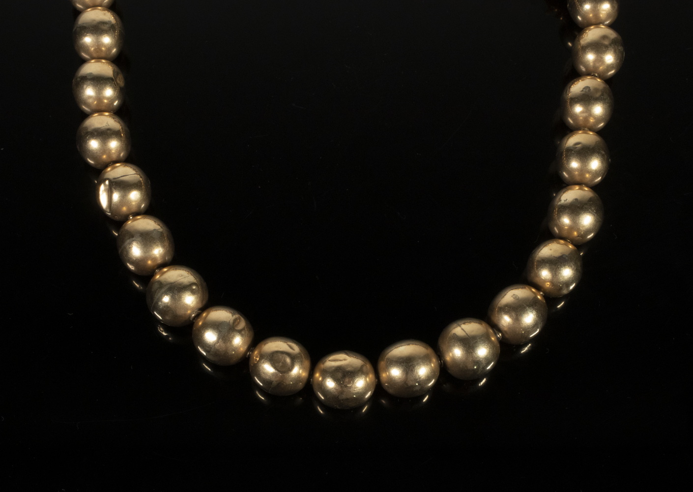 GOLD BEAD NECKLACE 14K Yellow Gold 2b2095