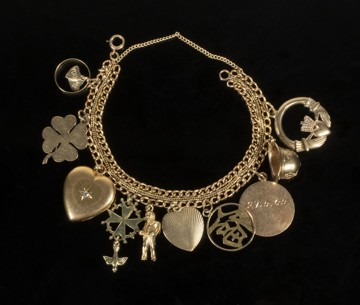 GOLD CHARM BRACELET 14K Yellow 2b209e