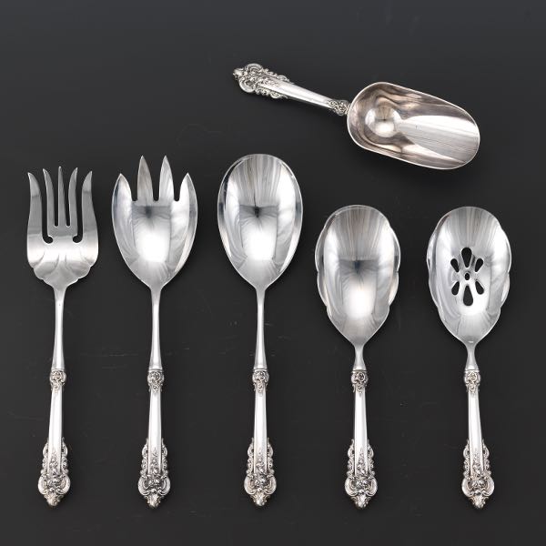 WALLACE GROUP OF SIX LARGE STERLING