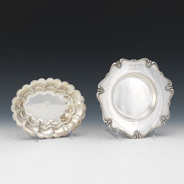 TWO STERLING SILVER DISHES  A Frank