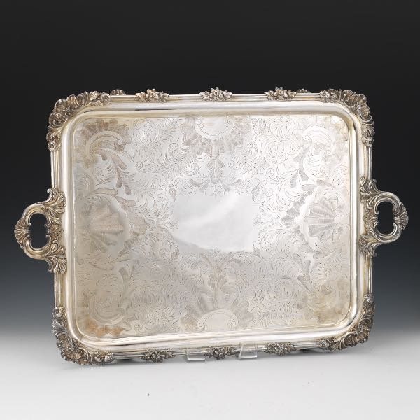 SILVER PLATED TRAY 2 x 31 x 21  2b215d