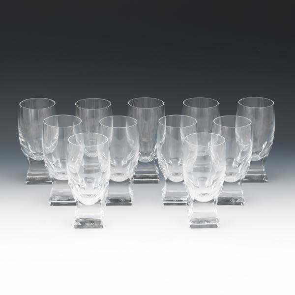 SET OF ELEVEN CLEAR MOSER COCKTAIL 2b2190