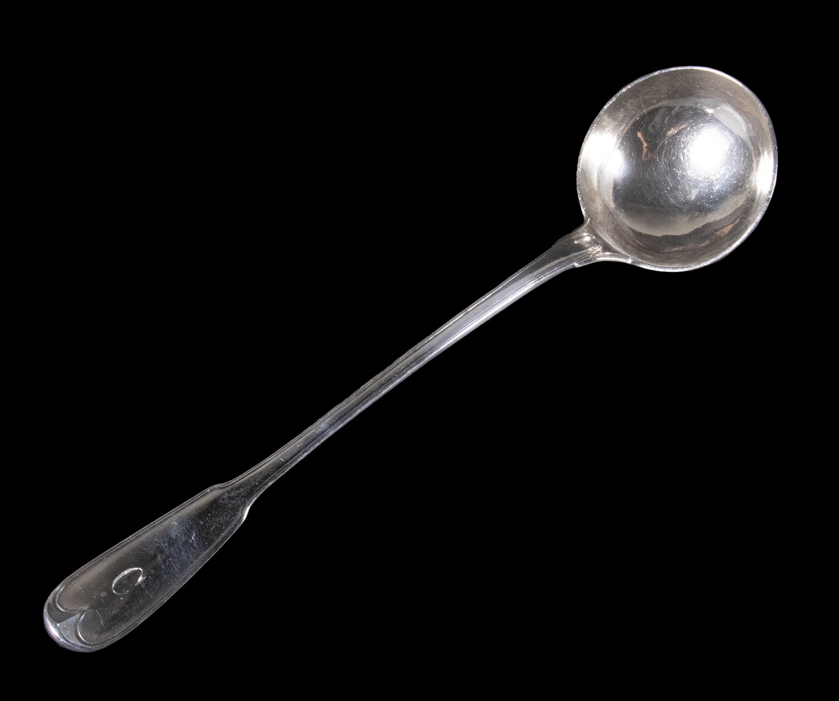 EARLY CONTINENTAL SILVER LADLE 2b221c