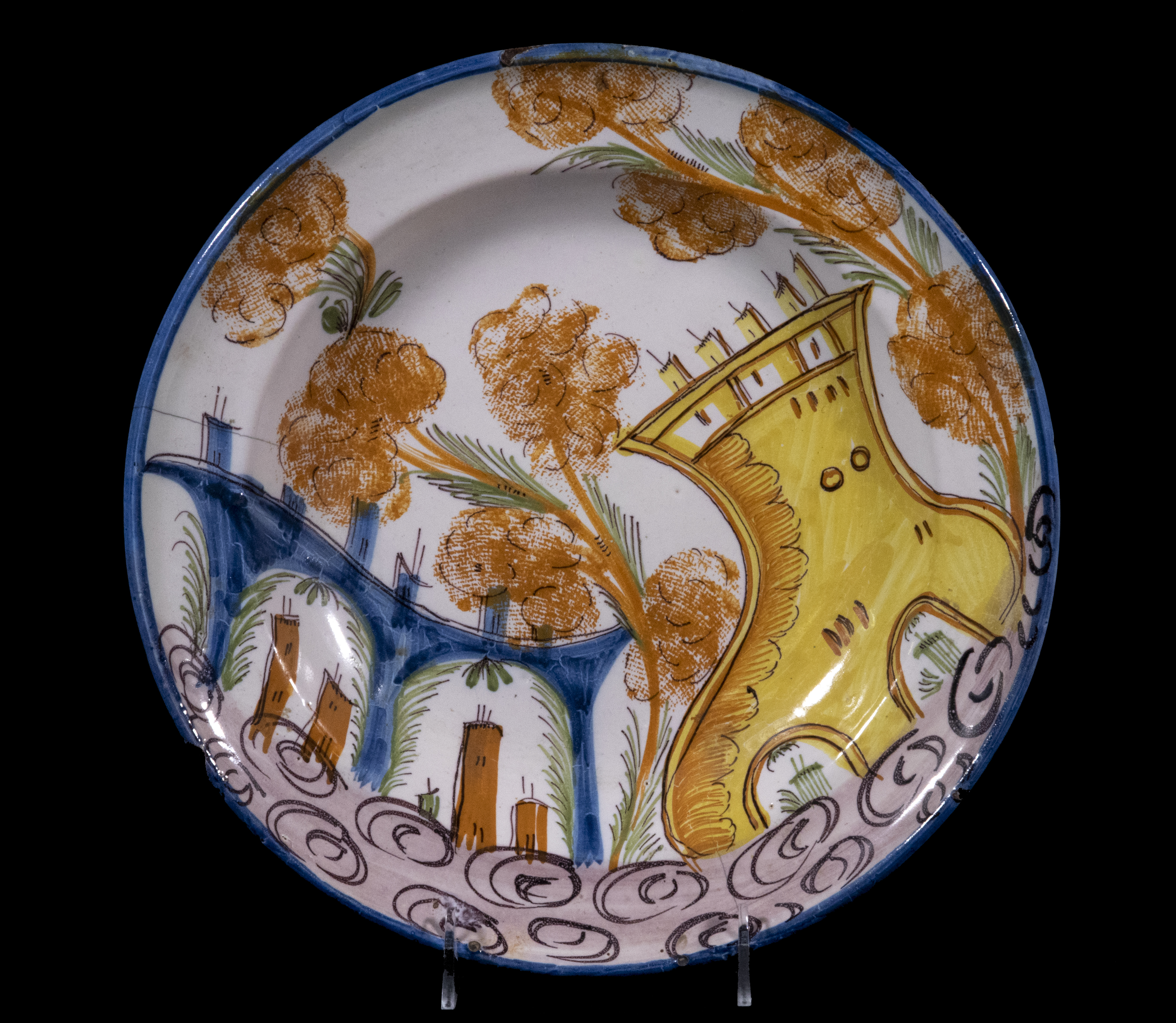 EARLY CONTINENTAL FAIENCE PLATE 2b2229