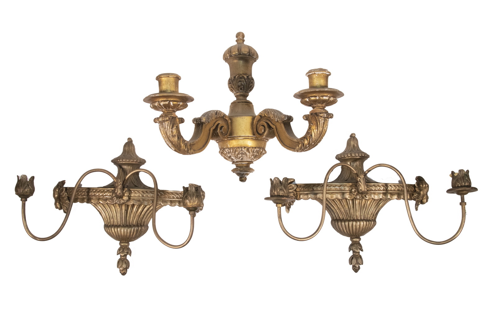 ITALIAN CANDLE SCONCES Lot of 3  2b2253