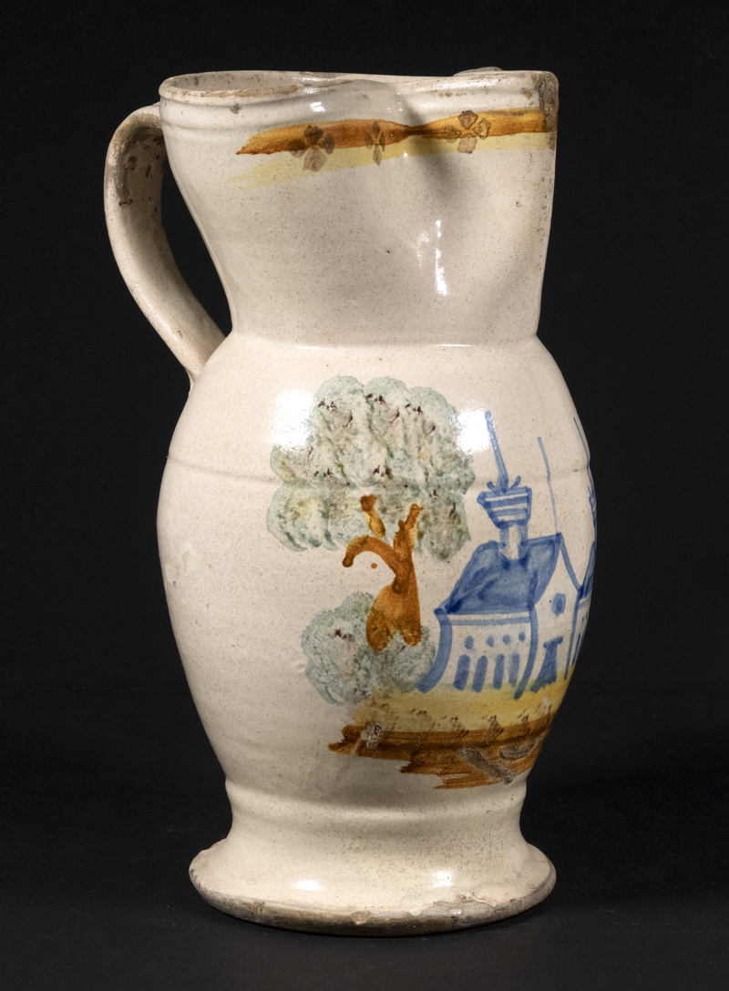 SPANISH FAIENCE POTTERY WINE JUG 2b236b