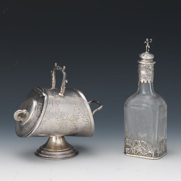 TWO ANTIQUE SILVER OBJECTS Including 2b2383