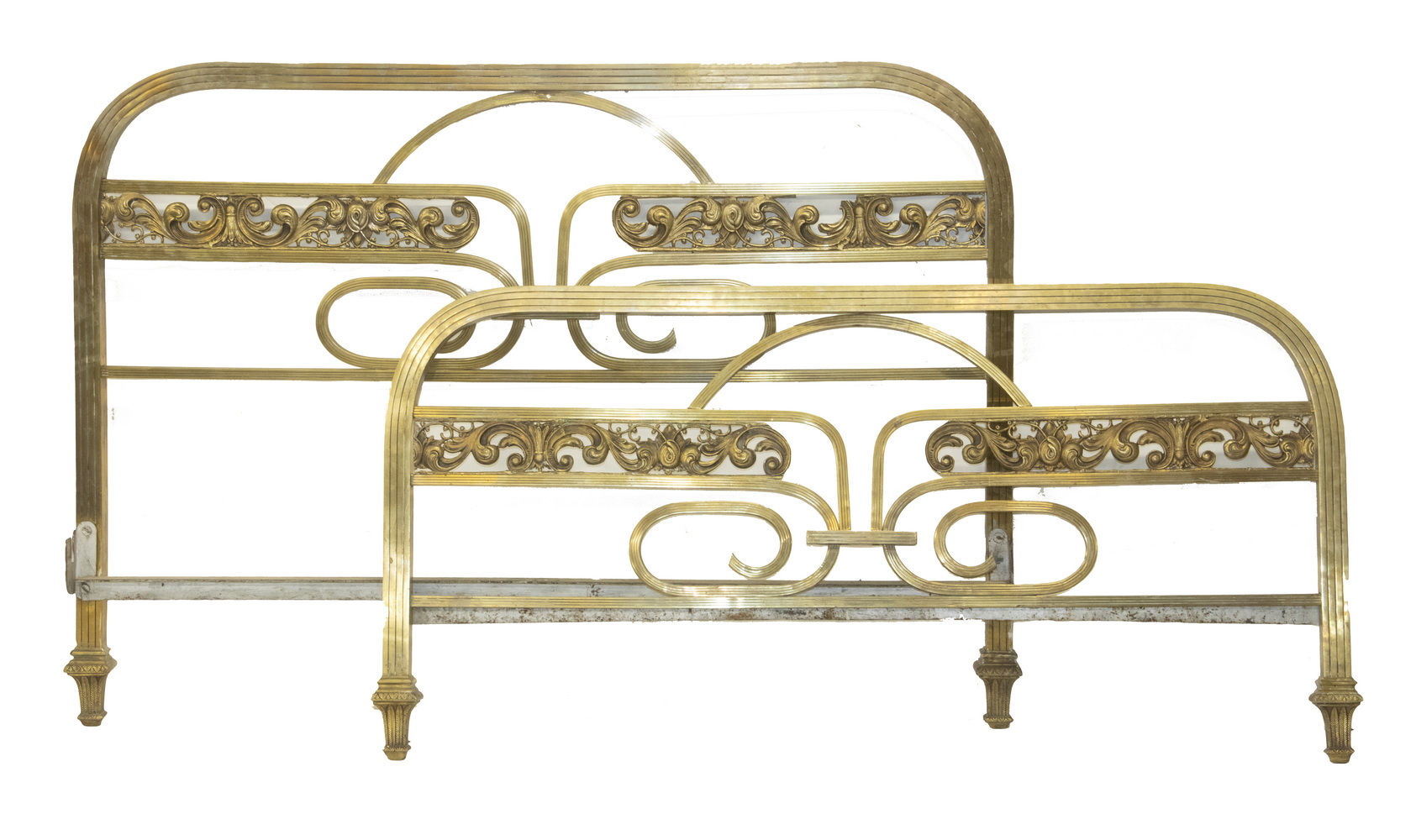 FRENCH FULL SIZE BRASS BED Circa
