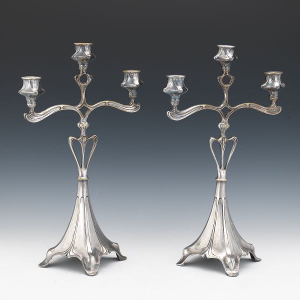 SILVERPLATE ART NOUVEAU CANDELABRA 2b23d9