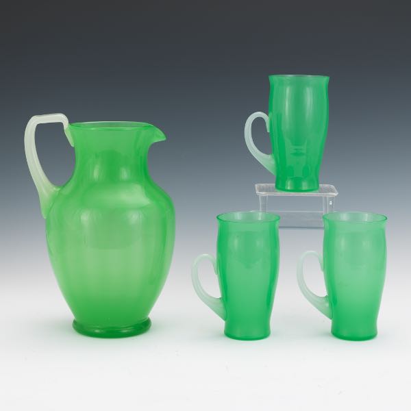 STEUBEN TUMBLERS AND A PITCHER 2b23fb