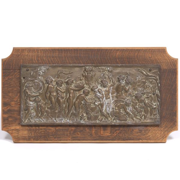 RELIEF MOUNTED TO WOOD PANEL 13  2b2440