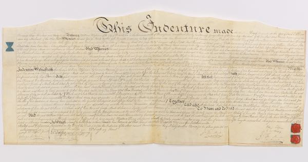 18TH CENTURY DOCUMENT OF INDENTURE 2b2455