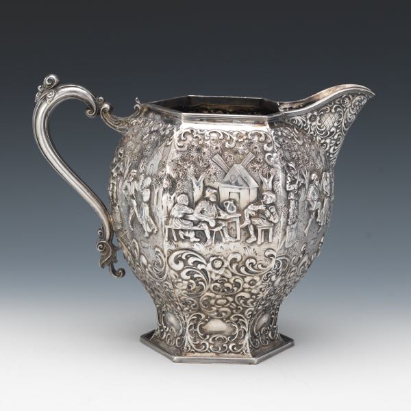 DUTCH STYLE SILVER PLATE REPOUSSE