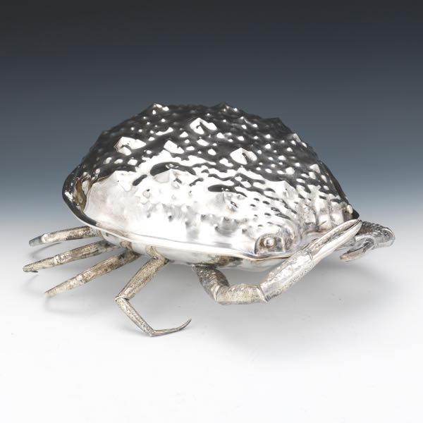 SILVER PLATE CRAB SHAPED HORS D OEUVRE 2b264f