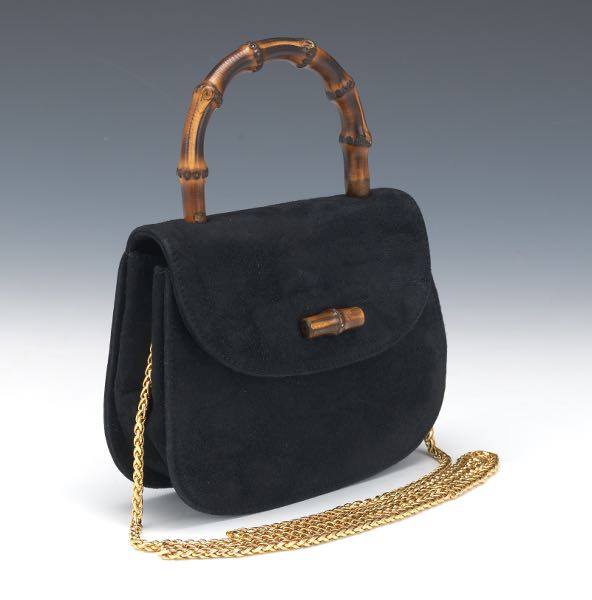 GUCCI BLACK SUEDE EVENING BAG  2b26a1