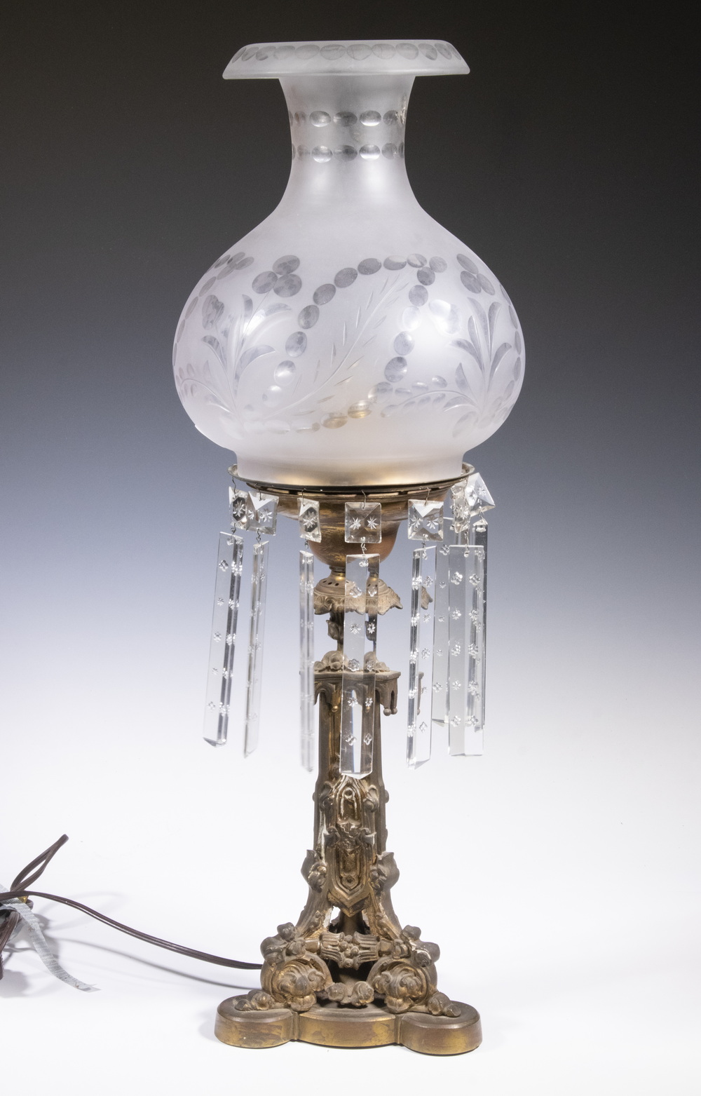 ELECTRIFIED ASTRAL LAMP 19th c  2b2700