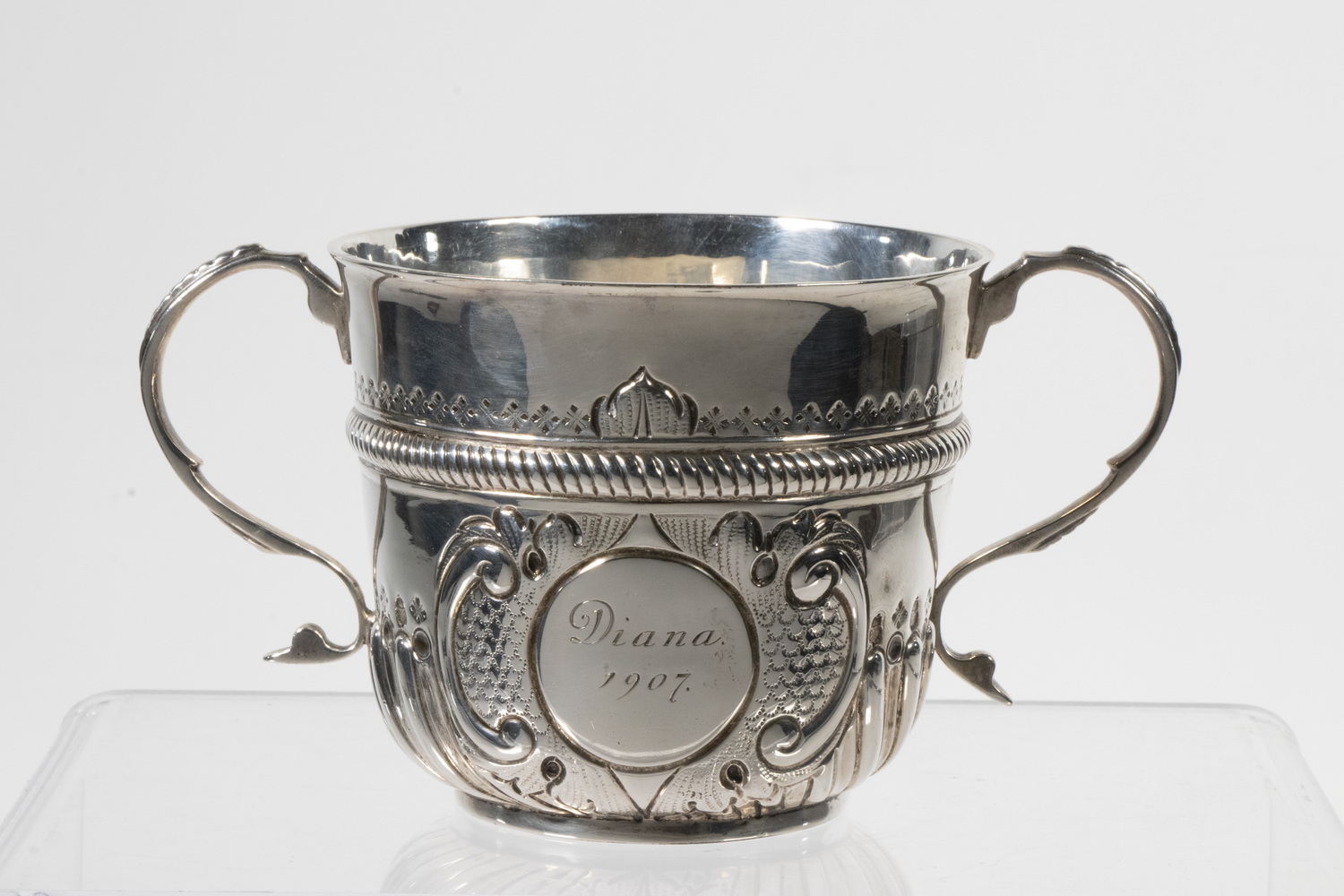 ENGLISH SILVER TWO-HANDLED CUP