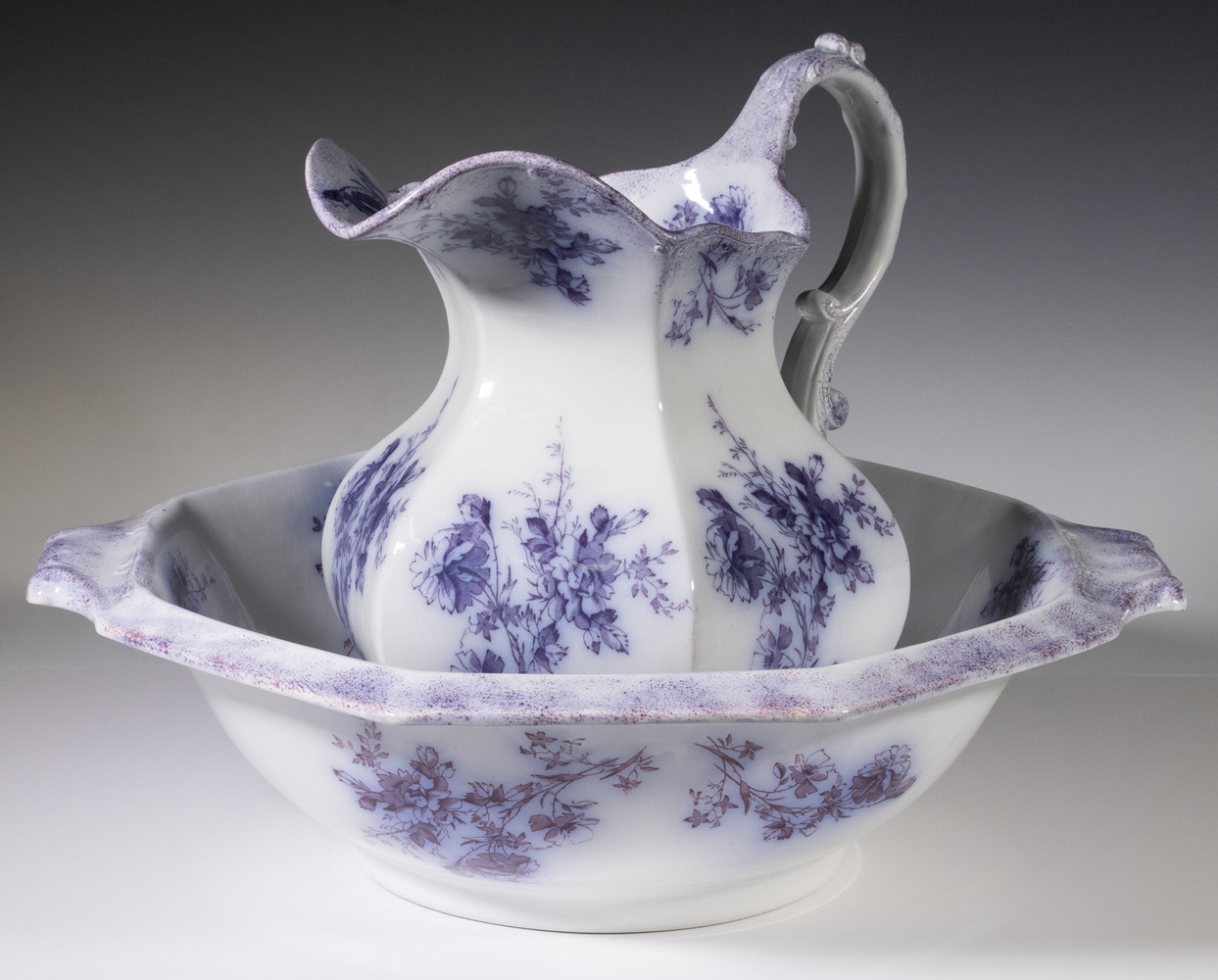 STAFFORDSHIRE PITCHER & BOWL SET