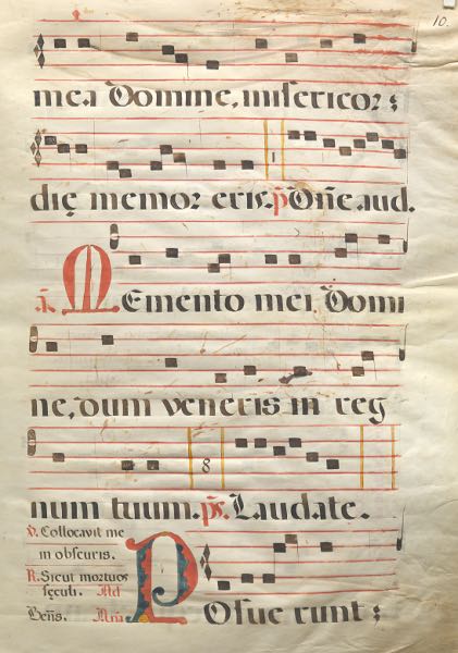 DOUBLE-SIDED ANTIPHONAL LEAF 21 x 14