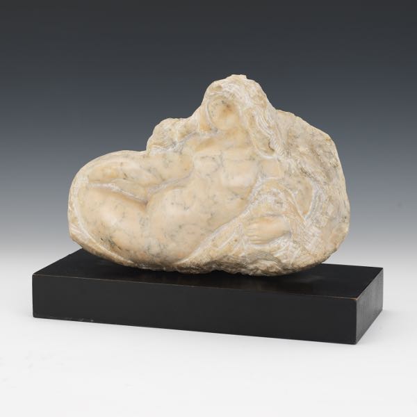 CARVED MARBLE SCULPTURE OF RECLINING 2b2861