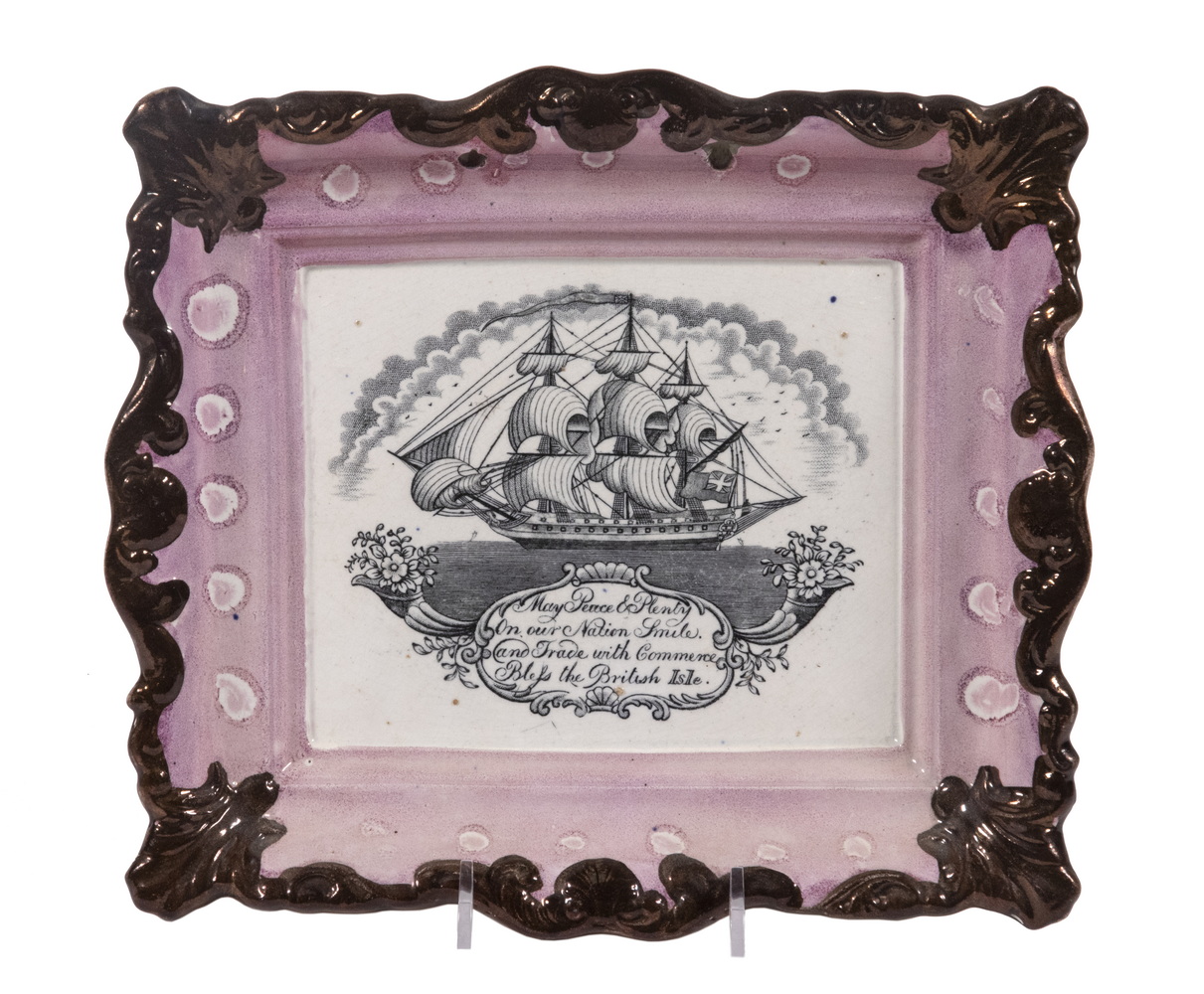 SUNDERLAND LUSTREWARE SHIP PLAQUE 2b286e