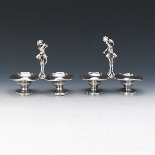 TWO FRENCH 950 STERLING SILVER