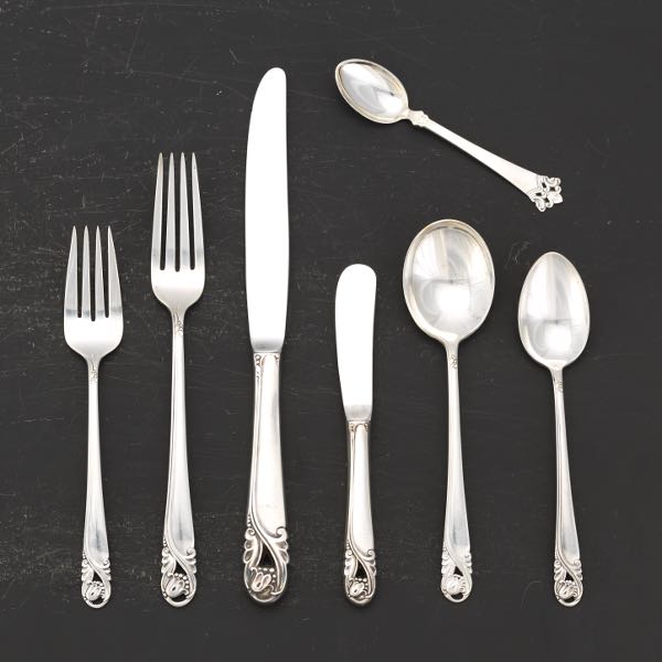 ASSORTED STERLING FLATWARE SERVICE