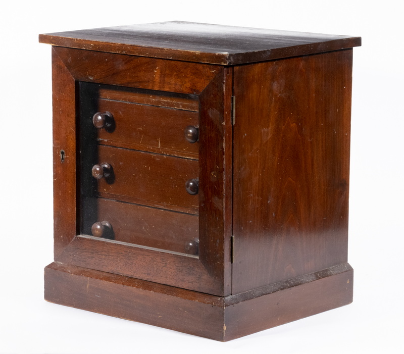 SMALL TABLE TOP CABINET Mahogany Four-Drawer