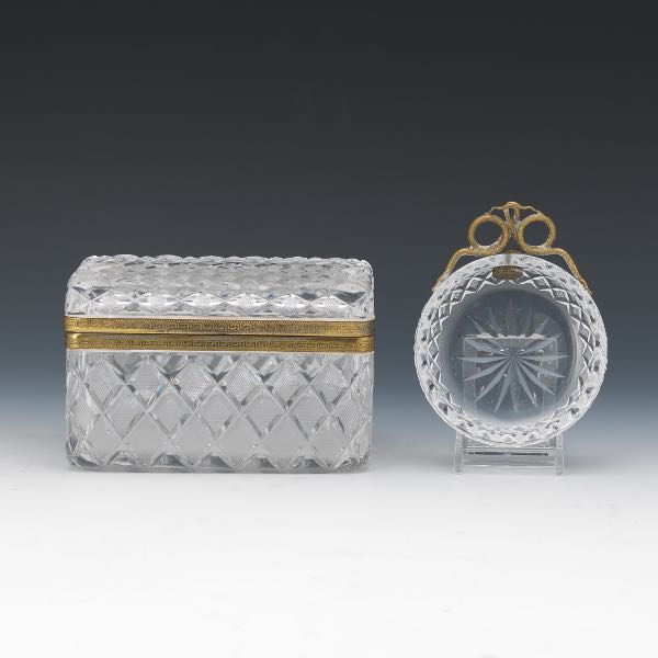 TWO CRYSTAL TABLE ACCESSORIES 